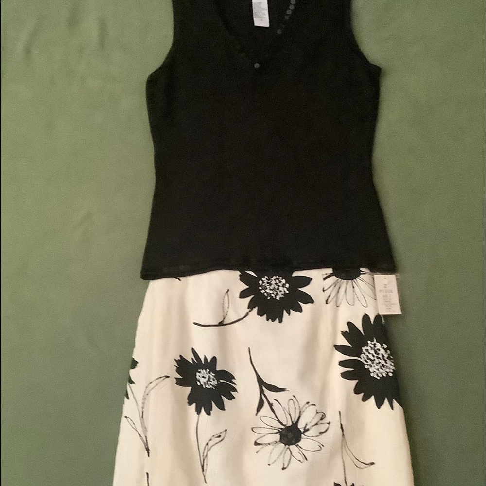 2 piece top and skirt